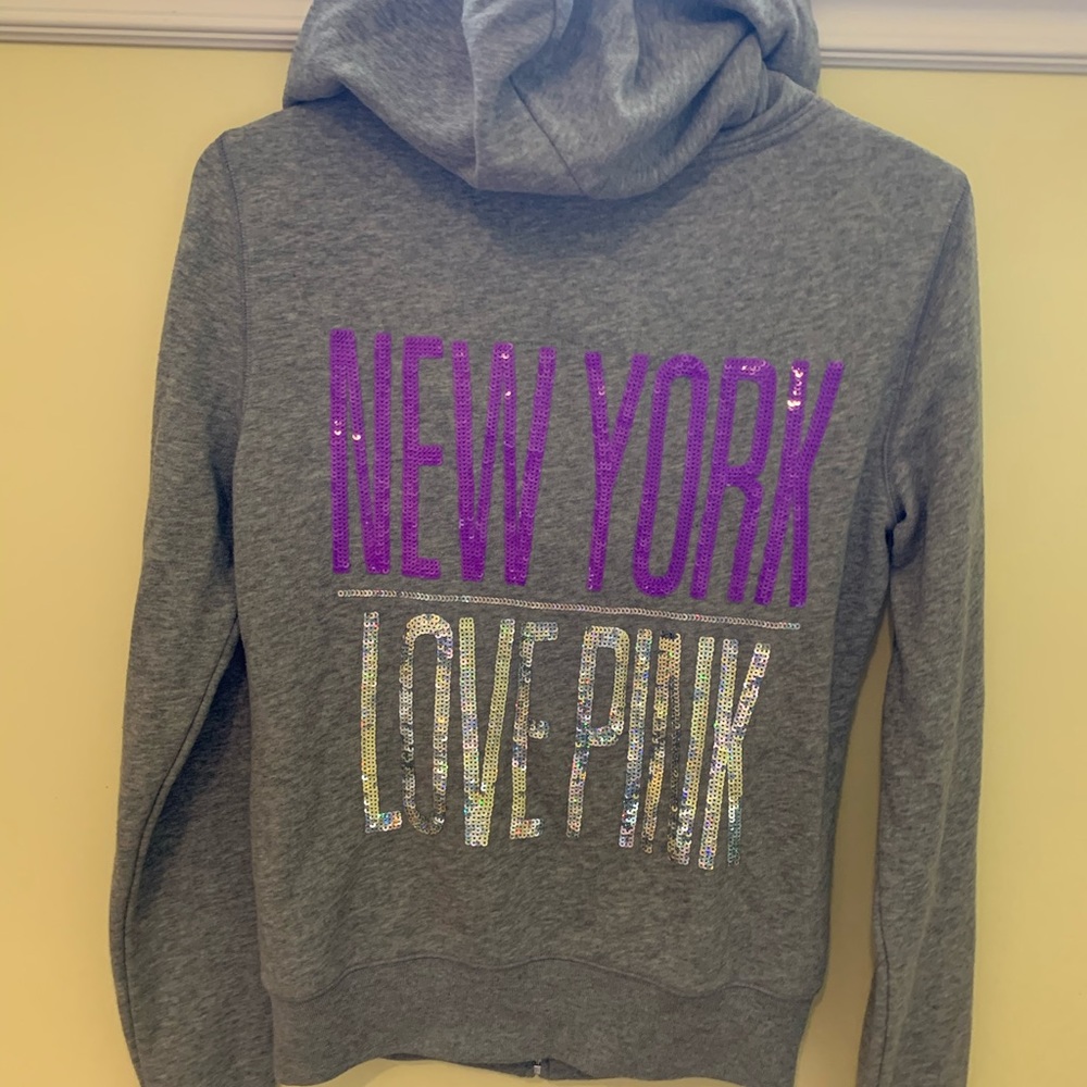 Pink Hooded Zip-up - Picture 1 of 6